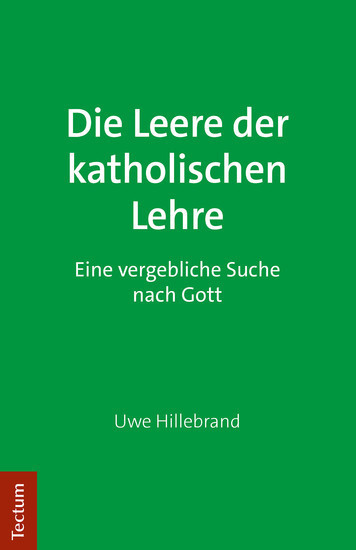 Die Leere der katholischen Lehre main product photo