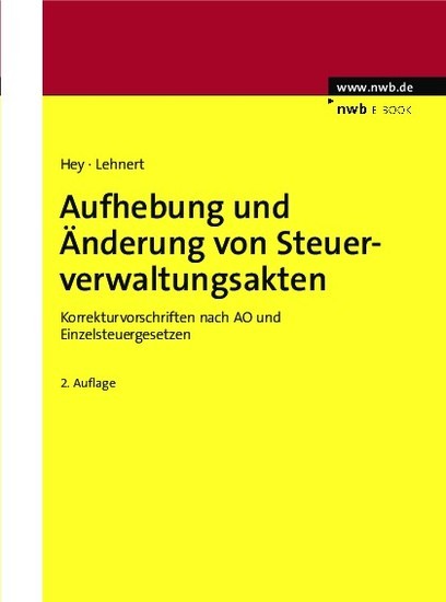 Aufhebung und Änderung von Steuerverwaltungsakten main product photo