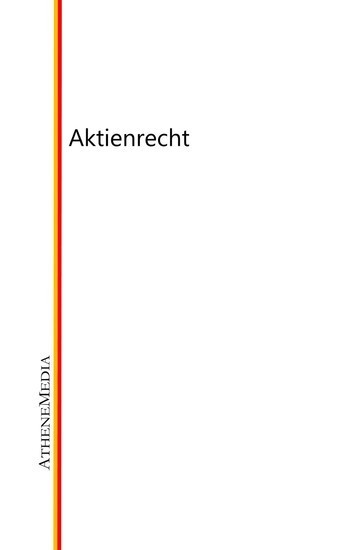 Aktienrecht main product photo