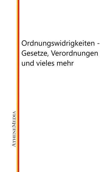 Ordnungswidrigkeiten - Gesetze, Verordnungen und vieles mehr main product photo