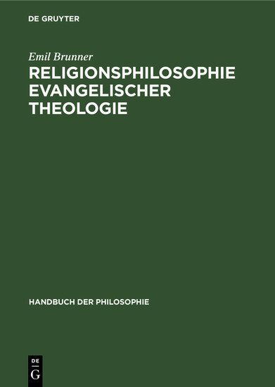 Religionsphilosophie evangelischer Theologie main product photo