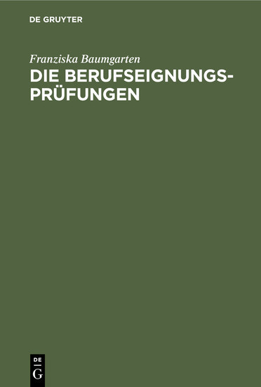 Die Berufseignungs-Prüfungen main product photo