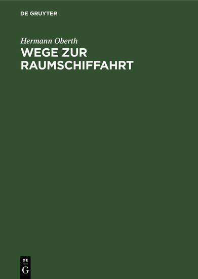 Wege zur Raumschiffahrt main product photo