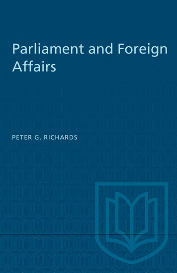 Parliament and Foreign Affairs main product photo