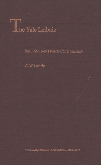 The Leibniz-Des Bosses Correspondence main product photo