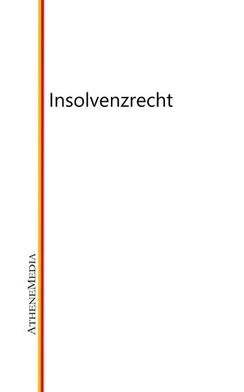 Insolvenzrecht main product photo