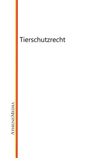 Tierschutzrecht main product photo