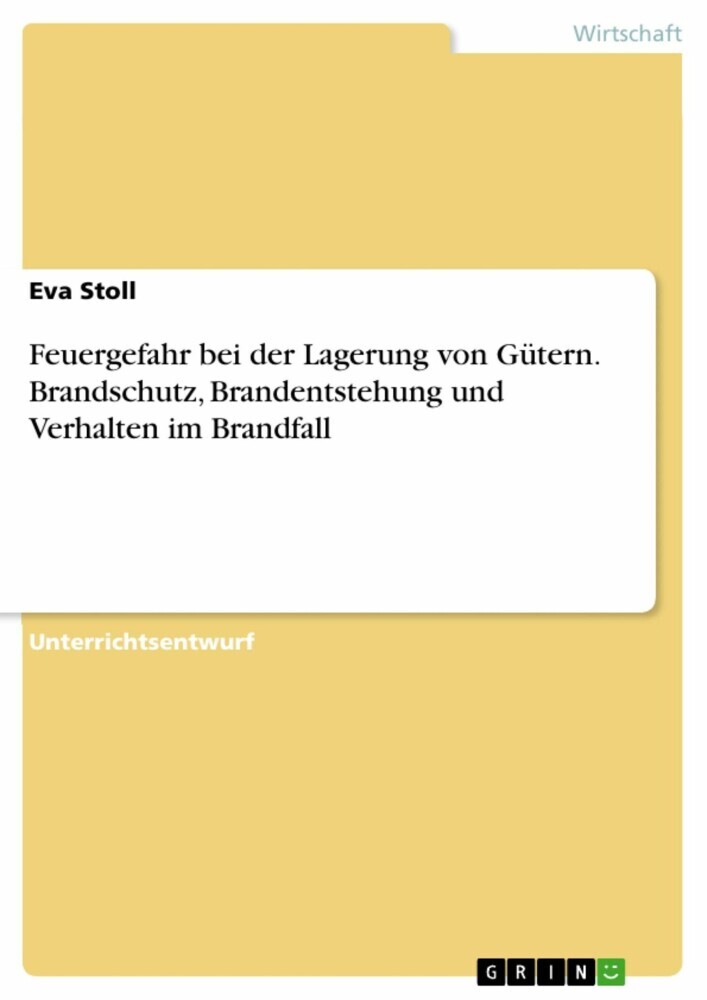 Feuergefahr bei der Lagerung von Gütern. Brandschutz, Brandentstehung und Verhalten im Brandfall main product photo