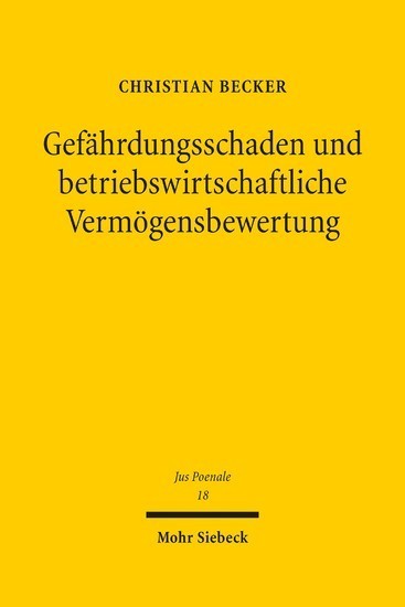 Gefährdungsschaden und betriebswirtschaftliche Vermögensbewertung main product photo