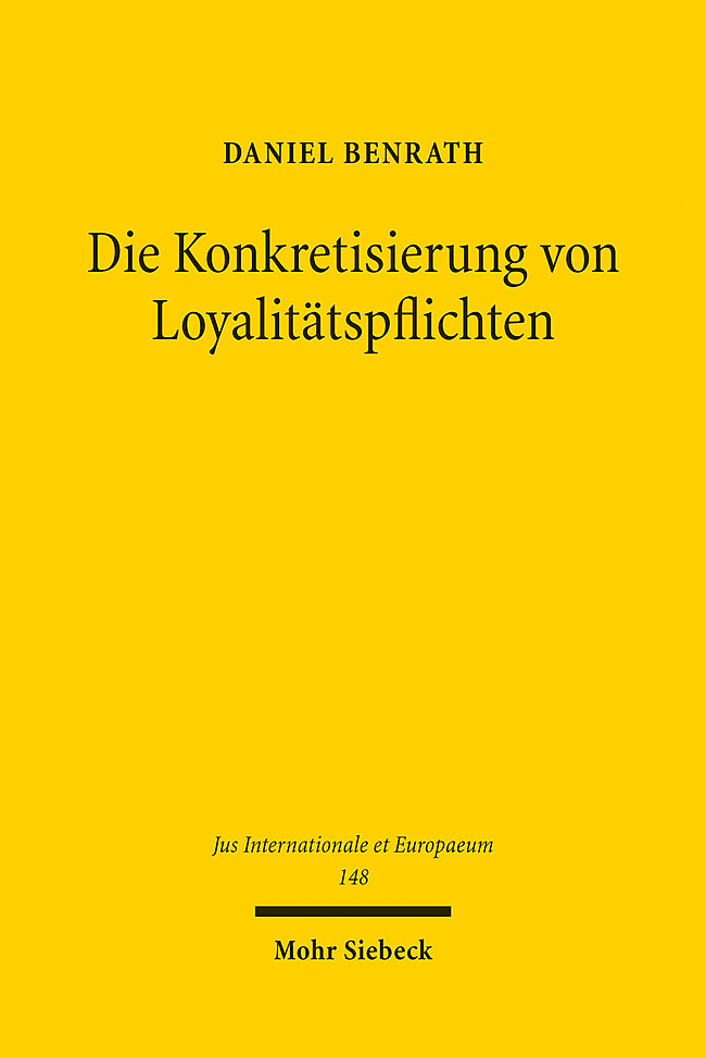 Die Konkretisierung von Loyalitätspflichten main product photo