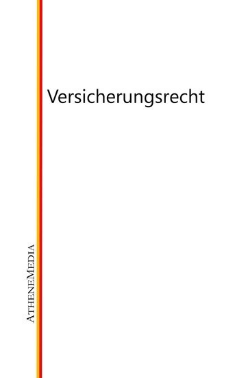 Versicherungsrecht main product photo