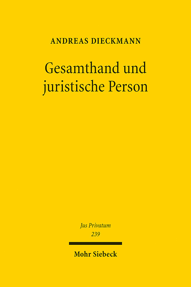 Gesamthand und juristische Person main product photo
