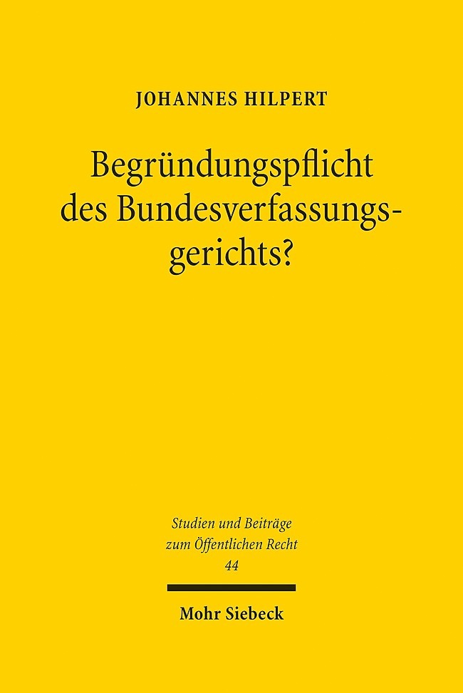 Begründungspflicht des Bundesverfassungsgerichts? main product photo