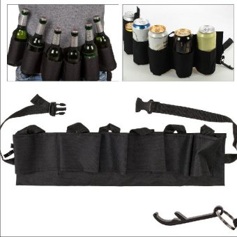 Flaschenhalter Gürtel schwarz