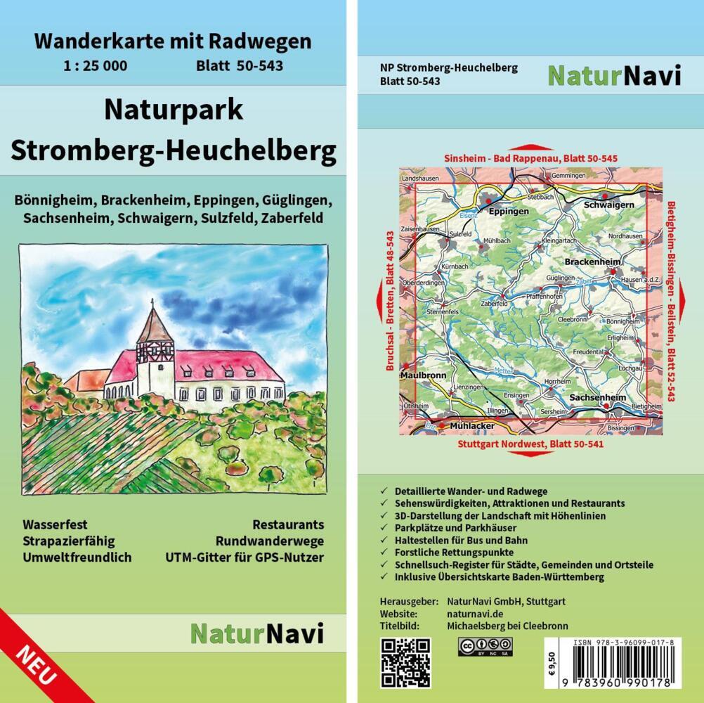 NaturNavi Wanderkarte mit Radwegen Naturpark Stromberg-Heuchelberg main product photo