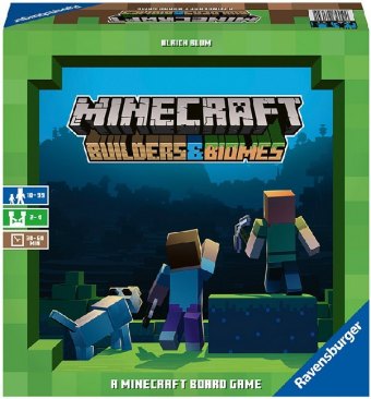 Ravensburger Familienspiel 26132 - Minecraft Builders & Biomes - Gesellschaftsspiel für Kinder und Erwachsene, für 2-4 Spieler, Brettspiel ab 10 Jahren