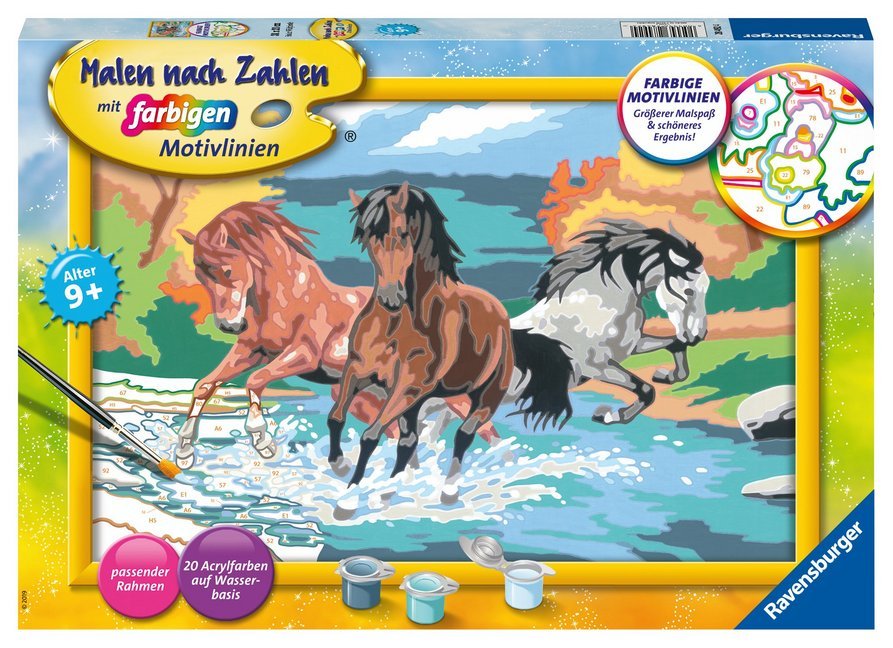 Ravensburger Malen nach Zahlen 28492 - Stolze Wildpferde - Kinder ab 9 Jahren main product photo