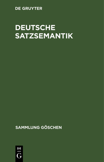 Deutsche Satzsemantik main product photo