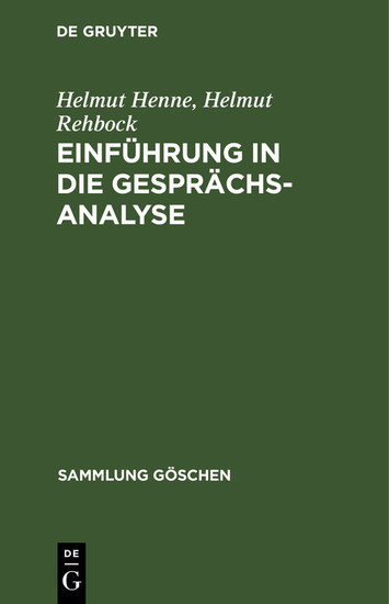Einführung in die Gesprächsanalyse main product photo