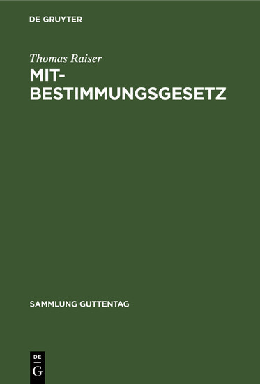 Mitbestimmungsgesetz main product photo