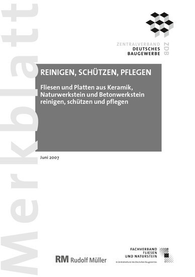 Fliesen und Platten aus Keramik, Naturwerkstein und Betonwerkstein reinigen, schützen und pflegen main product photo