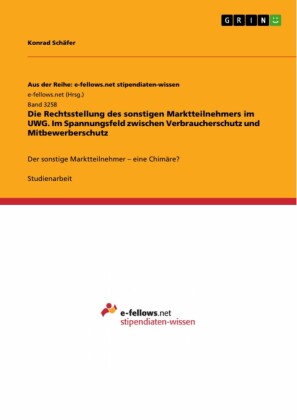Die Rechtsstellung des sonstigen Marktteilnehmers im UWG. Im Spannungsfeld zwischen Verbraucherschutz und Mitbewerberschutz