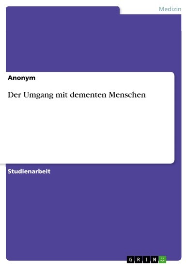 Der Umgang mit dementen Menschen main product photo