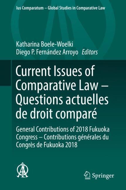 Current Issues of Comparative Law - Questions actuelles de droit comparé main product photo