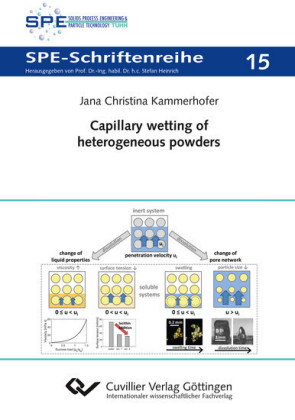 Capillary wetting of heterogeneous powders