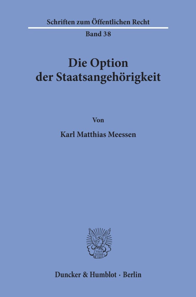 Die Option der Staatsangehörigkeit. main product photo