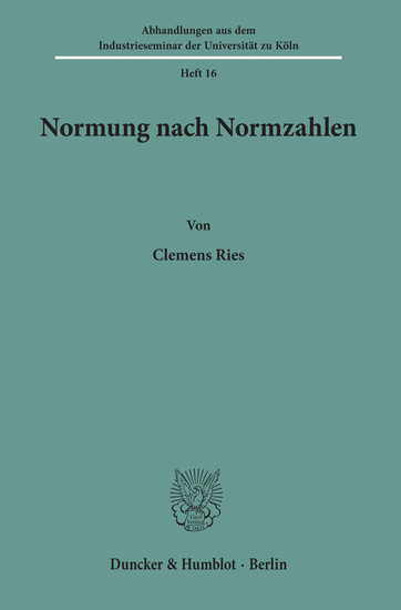 Normung nach Normzahlen. main product photo