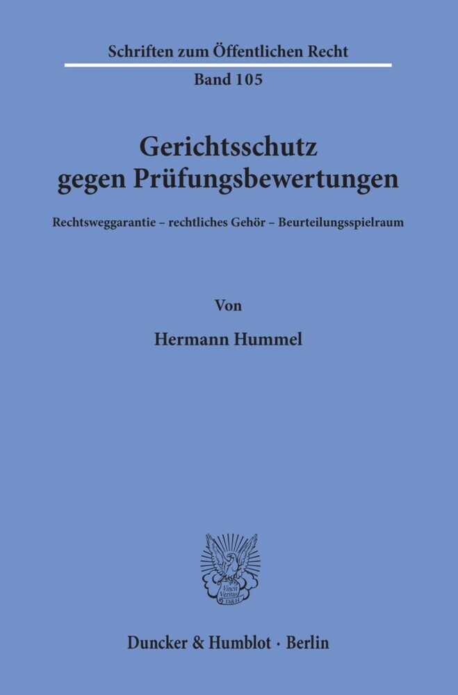 Gerichtsschutz gegen Prüfungsbewertungen. main product photo