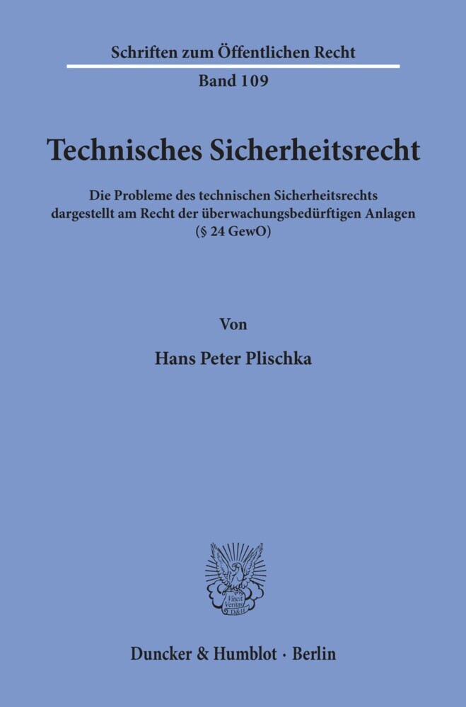 Technisches Sicherheitsrecht. main product photo
