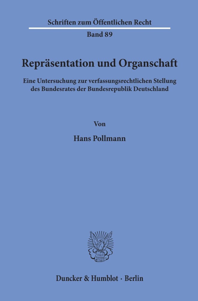 Repräsentation und Organschaft. main product photo