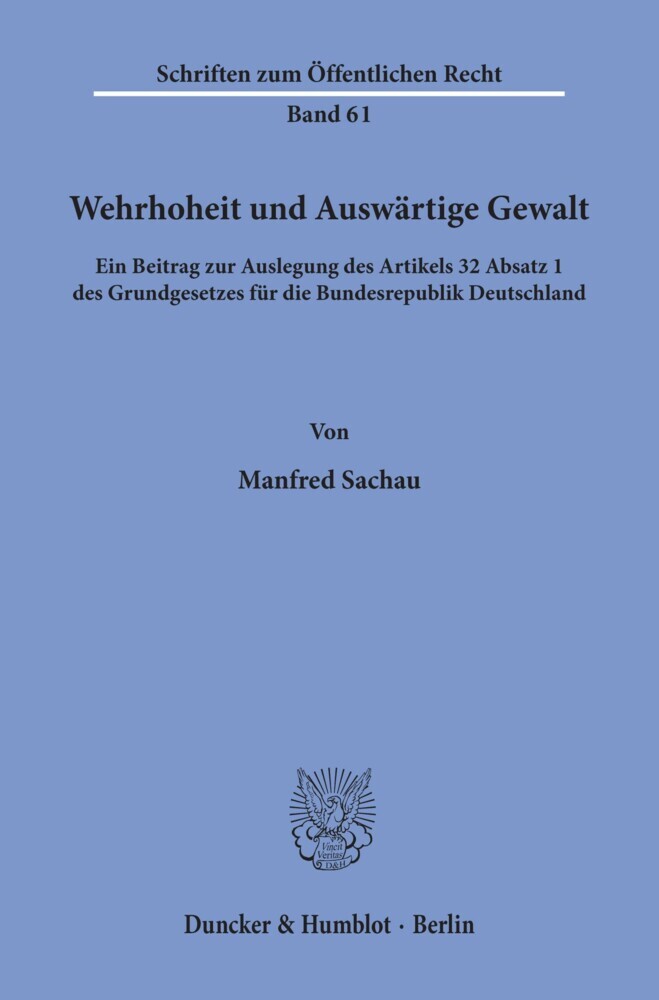 Wehrhoheit und Auswärtige Gewalt. main product photo