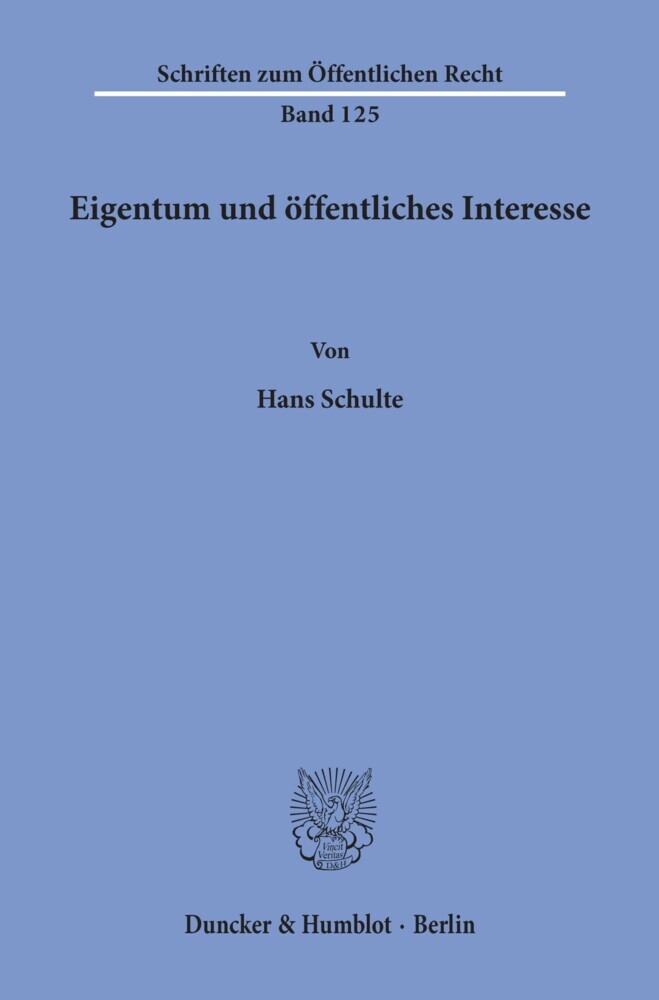 Eigentum und öffentliches Interesse. main product photo