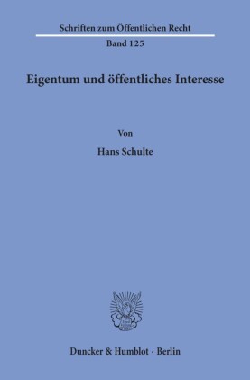 Eigentum und öffentliches Interesse.