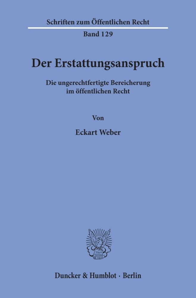 Der Erstattungsanspruch. main product photo