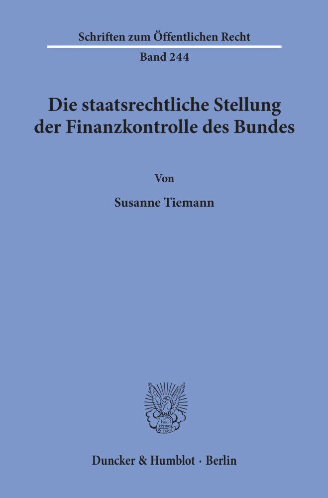 Die staatsrechtliche Stellung der Finanzkontrolle des Bundes. main product photo