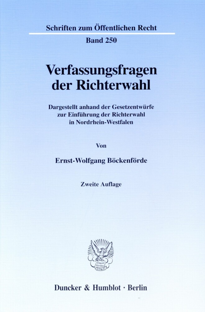 Verfassungsfragen der Richterwahl. main product photo