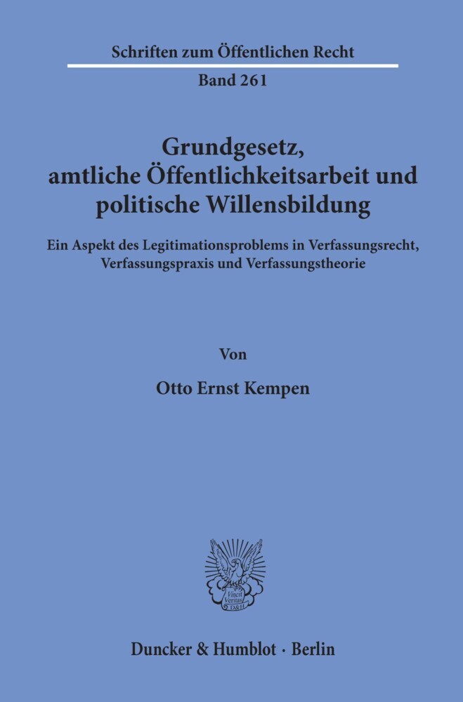 Grundgesetz, amtliche Öffentlichkeitsarbeit und politische Willensbildung. main product photo