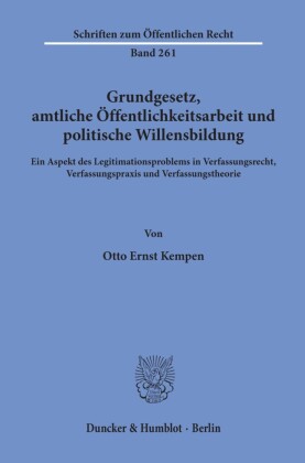 Grundgesetz, amtliche Öffentlichkeitsarbeit und politische Willensbildung.