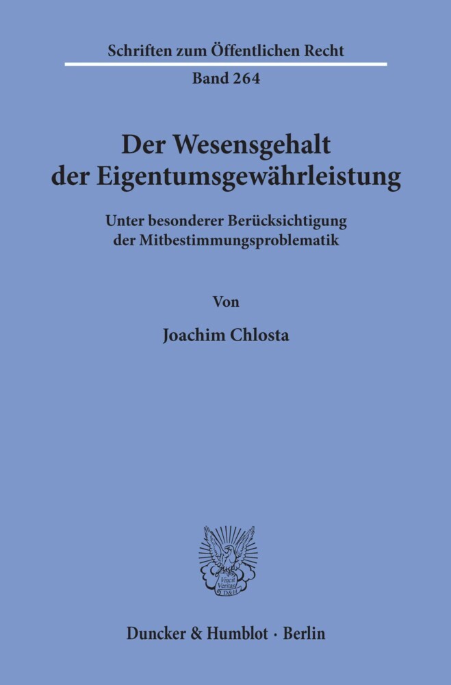 Der Wesensgehalt der Eigentumsgewährleistung. main product photo