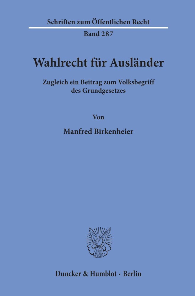 Wahlrecht für Ausländer. main product photo
