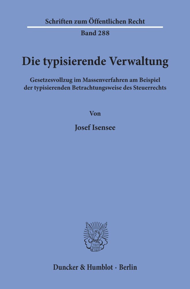Die typisierende Verwaltung. main product photo