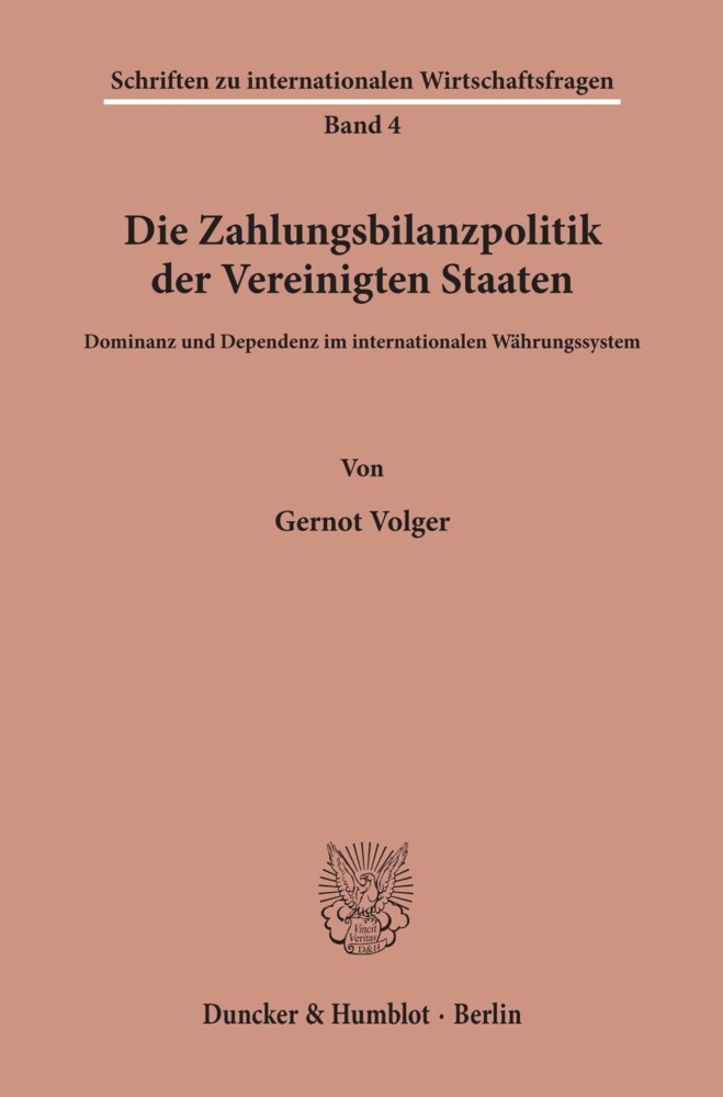 Die Zahlungsbilanzpolitik der Vereinigten Staaten. main product photo