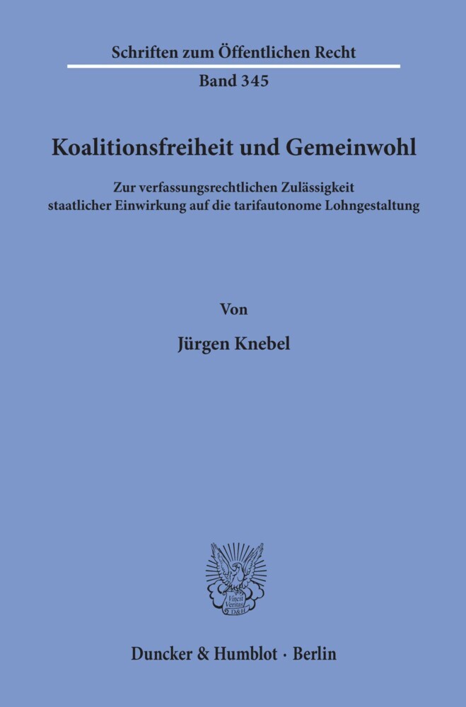 Koalitionsfreiheit und Gemeinwohl. main product photo