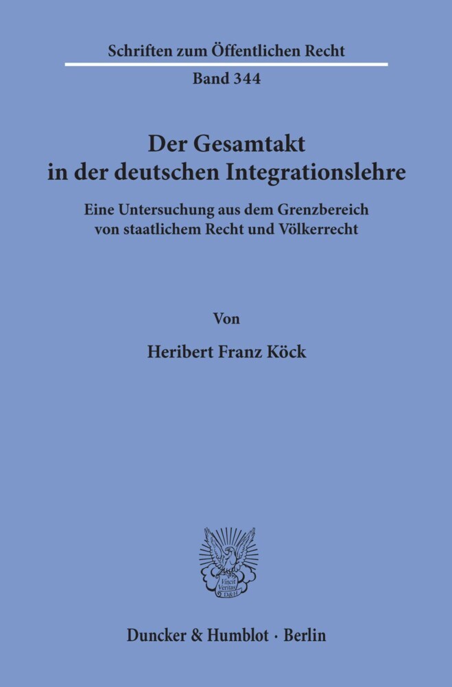 Der Gesamtakt in der deutschen Integrationslehre. main product photo