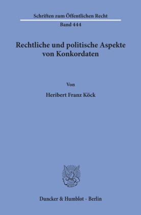 Rechtliche und politische Aspekte von Konkordaten.