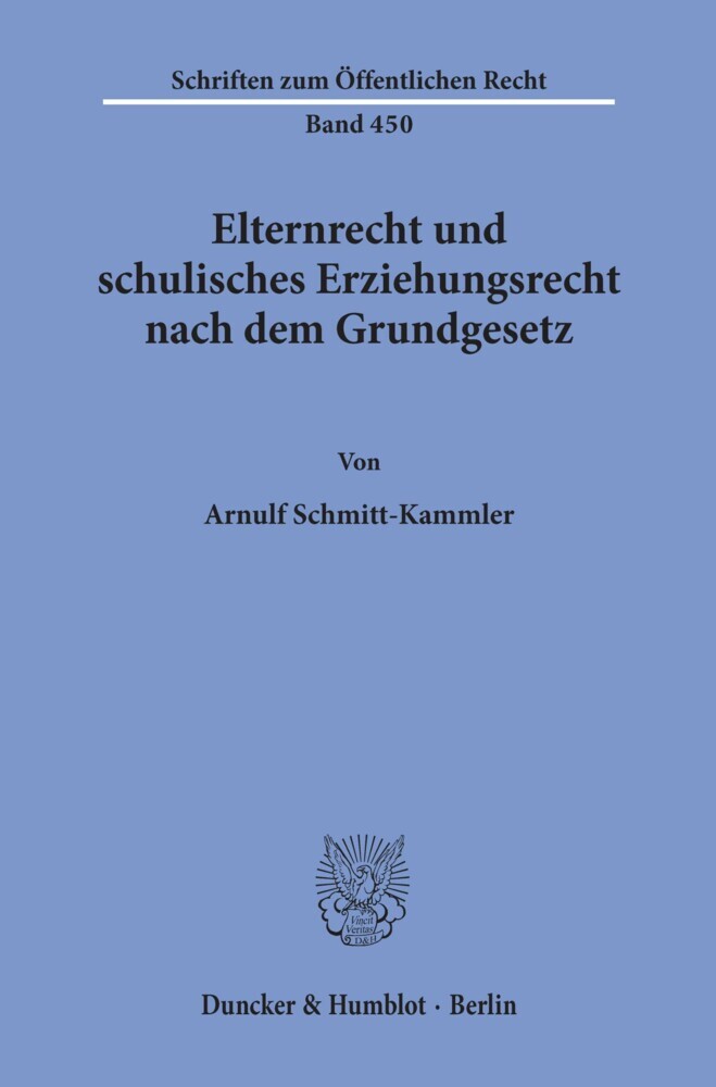 Elternrecht und schulisches Erziehungsrecht nach dem Grundgesetz. main product photo